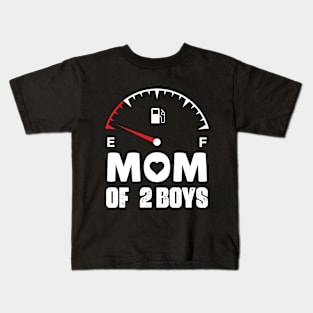 Mom of 2 Boys Mothers Day Birthday Women Kids T-Shirt